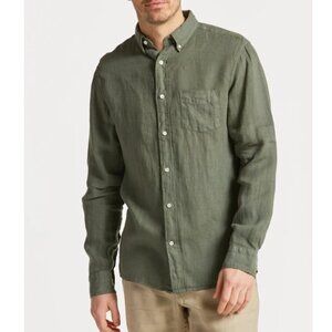 GANT MOSS GREEN/ GREY  CASUAL BUTTON DOWN SHIRT SZ LARGE